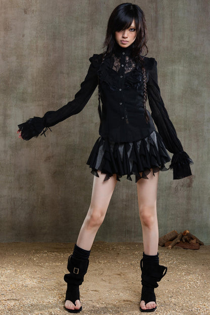 Chiffon Court Tunic Shirt