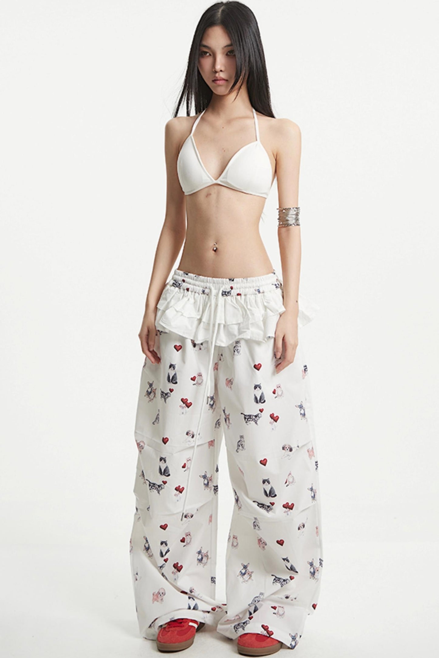 White Wide Leg Pants