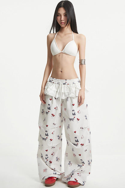 White Wide Leg Pants