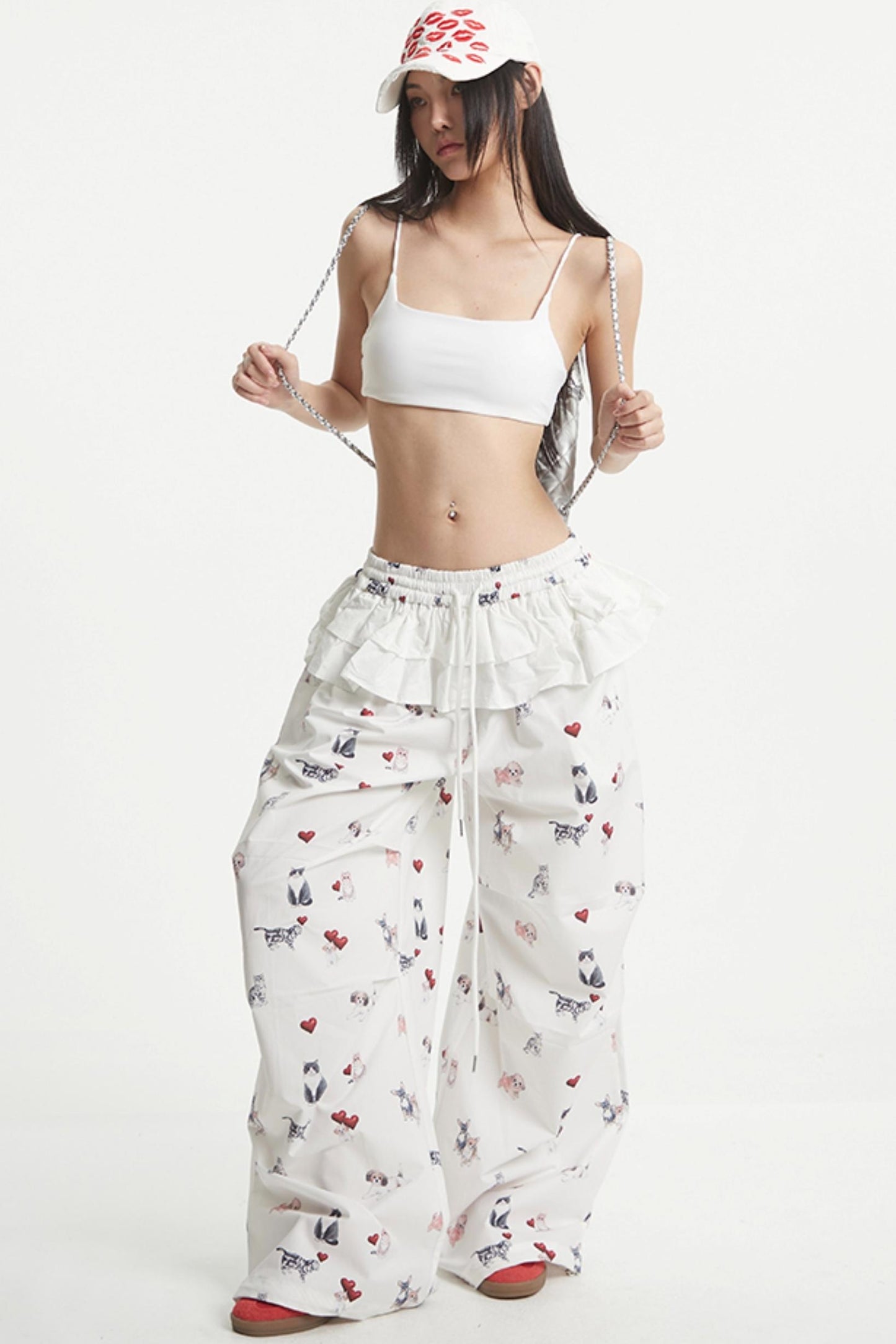 White Wide Leg Pants
