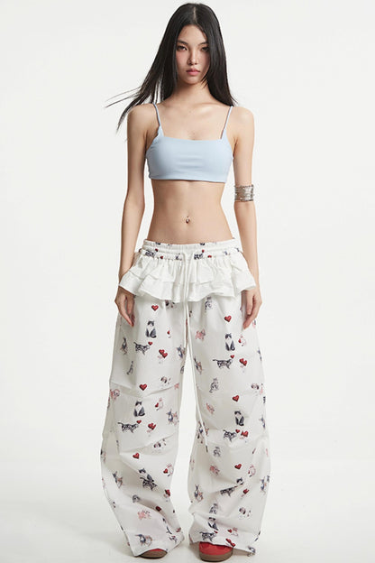 White Wide Leg Pants