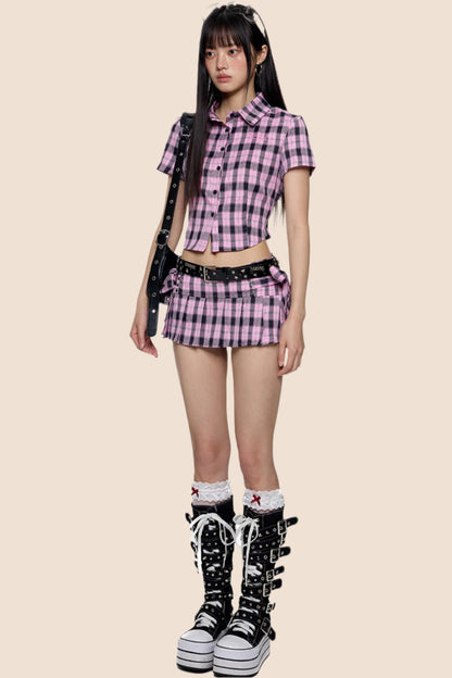 Summer Chic Plaid Set