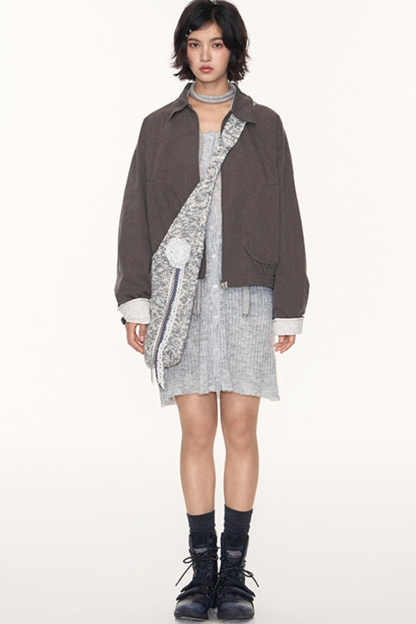 Star Jacquard Knit Cardigan Top