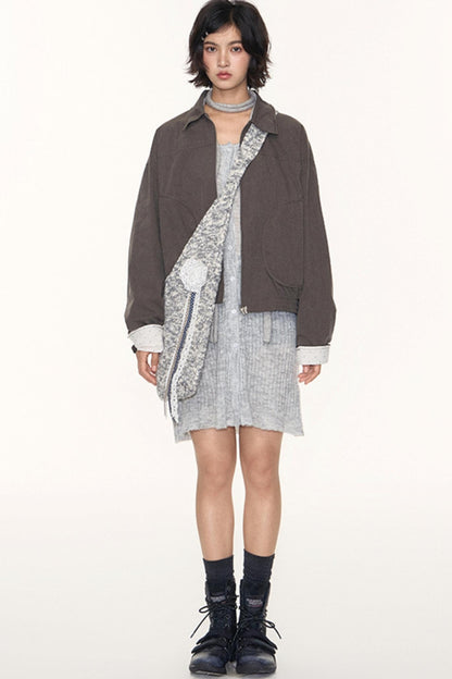 Star Jacquard Knit Cardigan Top