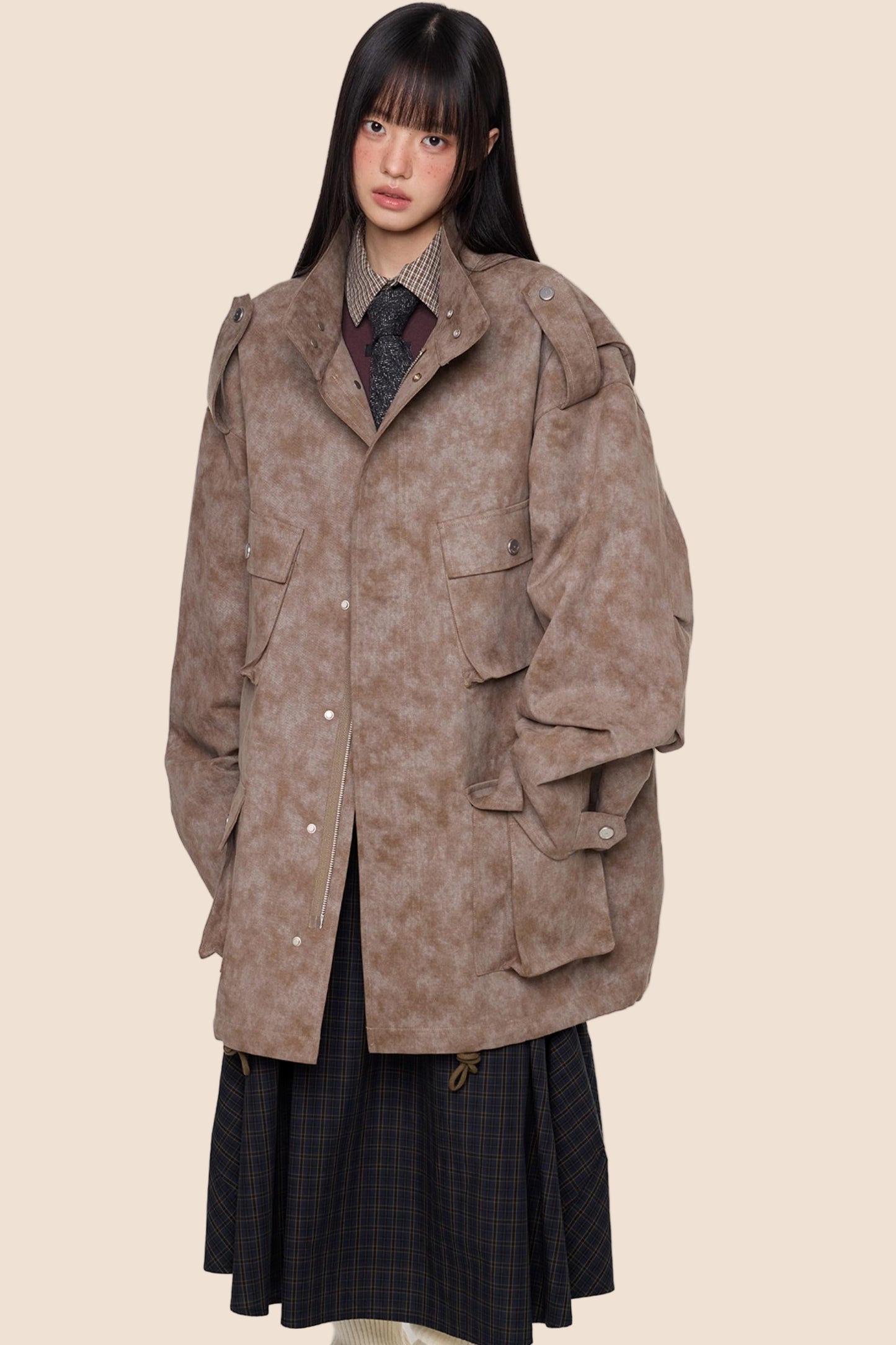 Stand Up Vintage Midi Jacket