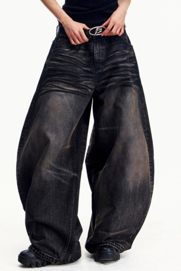 Distressed Vintage Washed Jeans