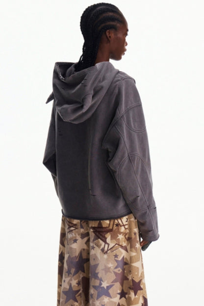 Grey Hooded Sweatshirt