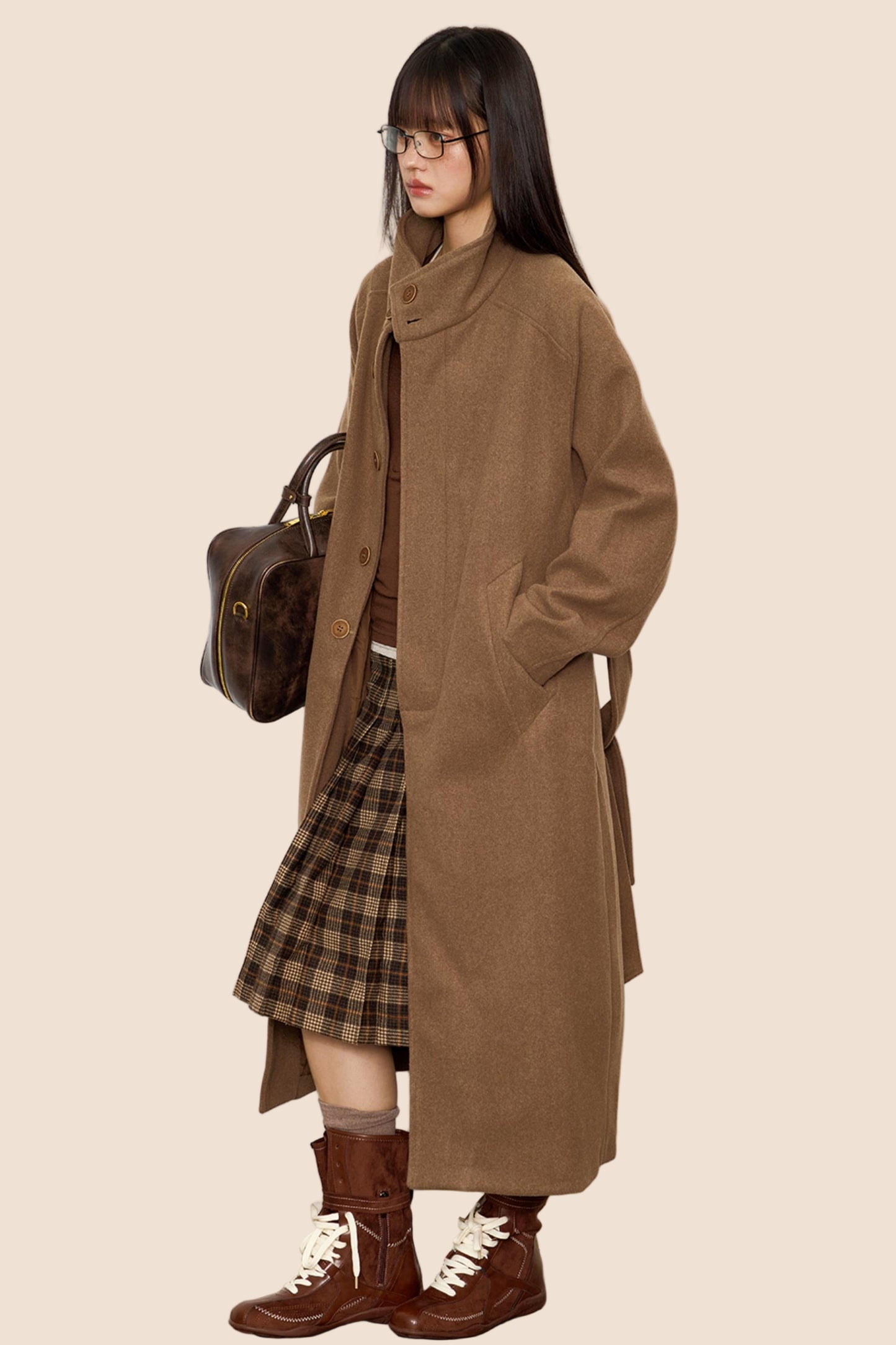 Autumn Woolen Trench Coat