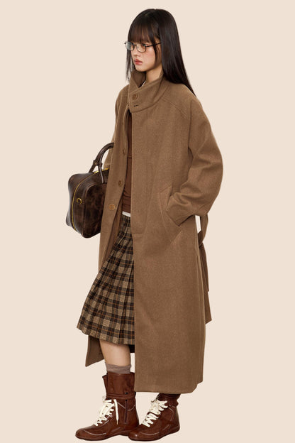 Autumn Woolen Trench Coat