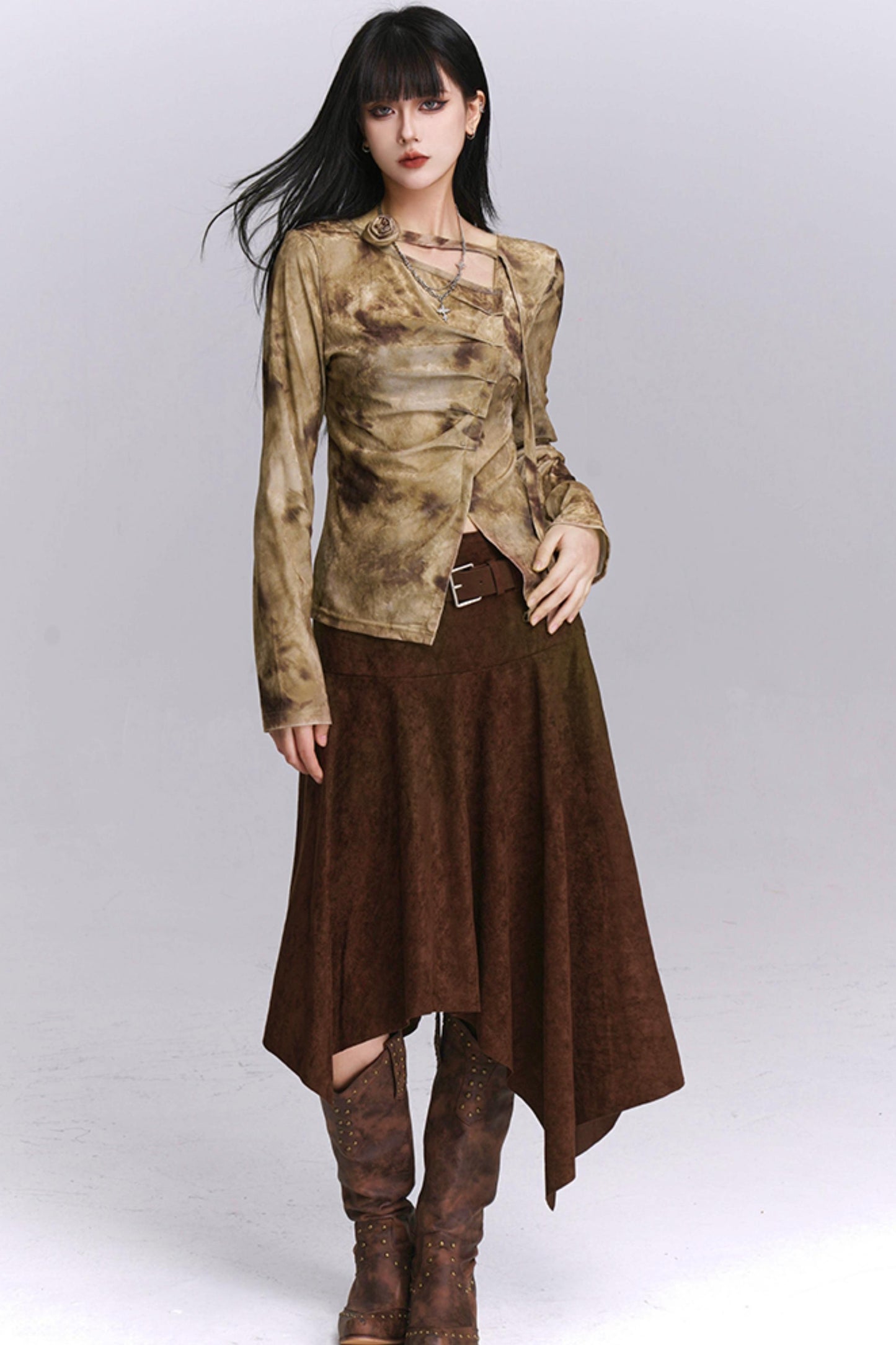 Refined Korean Style Long Sleeve Top