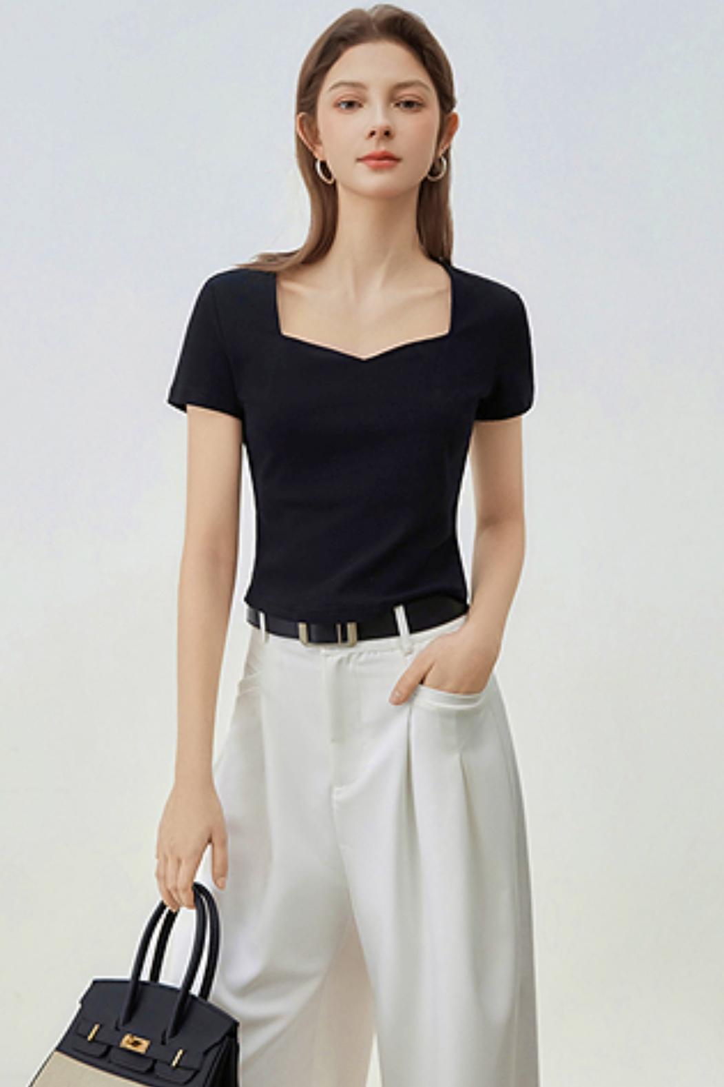 Retro Square Neck Tee