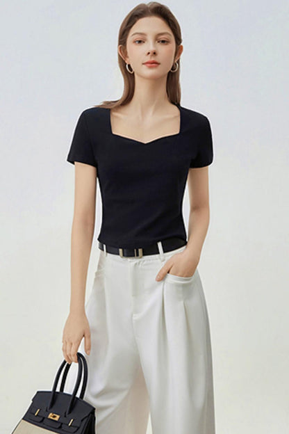 Retro Square Neck Tee