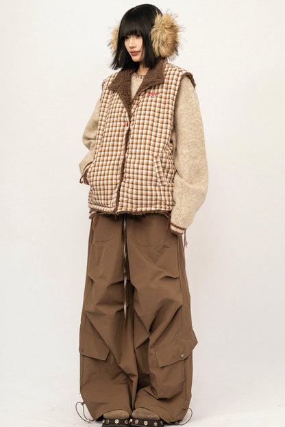 Retro Plaid Quilted Jacket