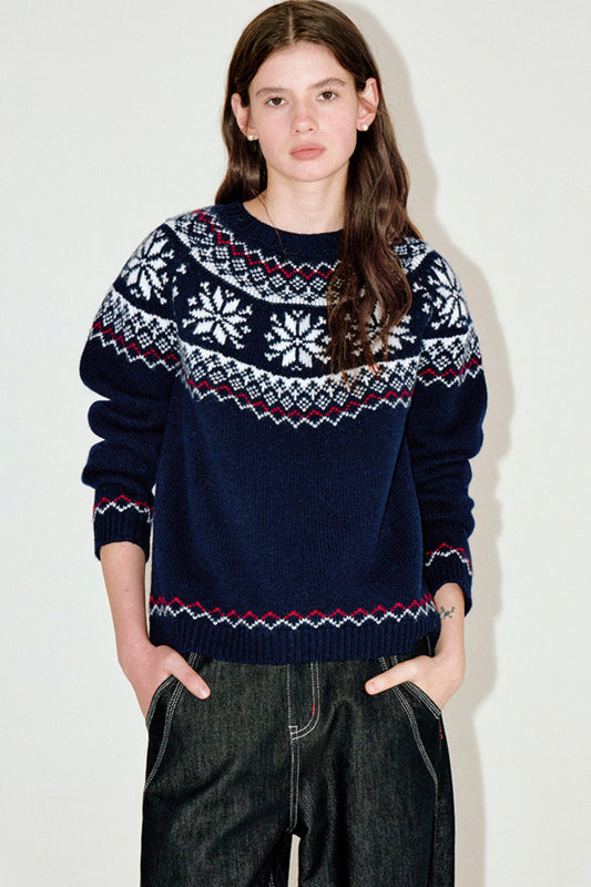 Snowflake Wool Sweater