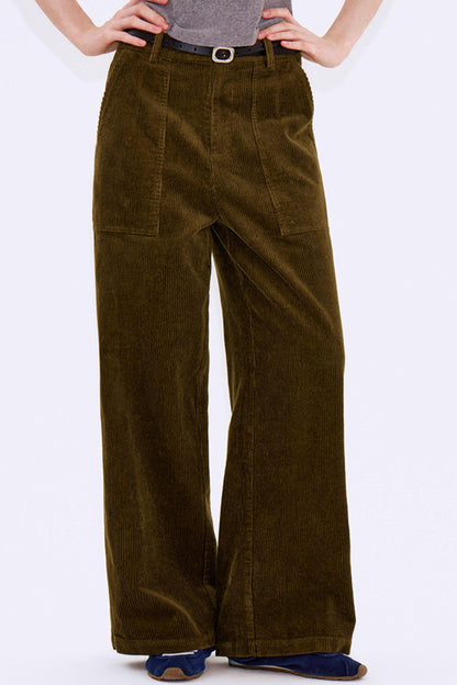 Retro Corduroy Workwear Pants