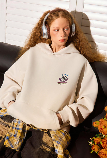 Colorful Letter-Print Hoodie