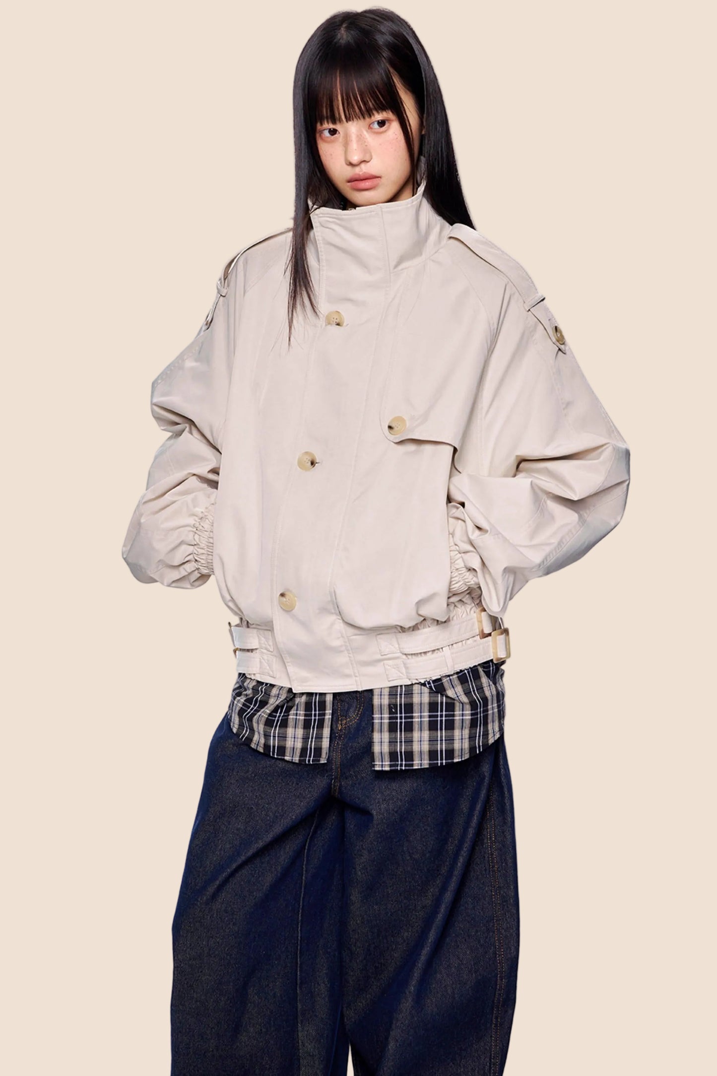 Large Lapel Trench Coat