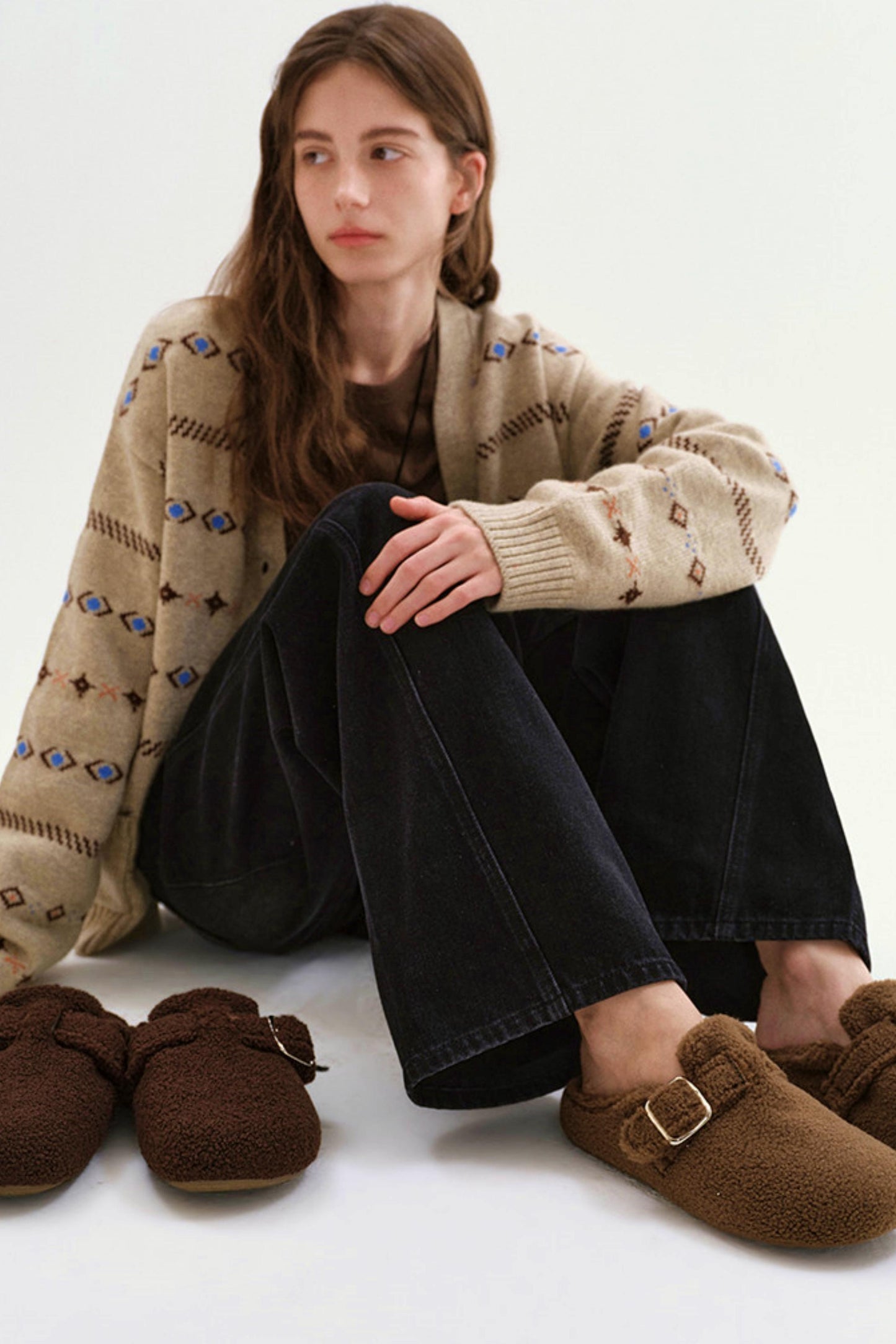 Caramel Brown Teddy Slippers