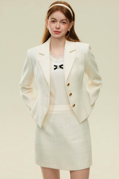Spring Tweed Jacket & Skirt Set-Up