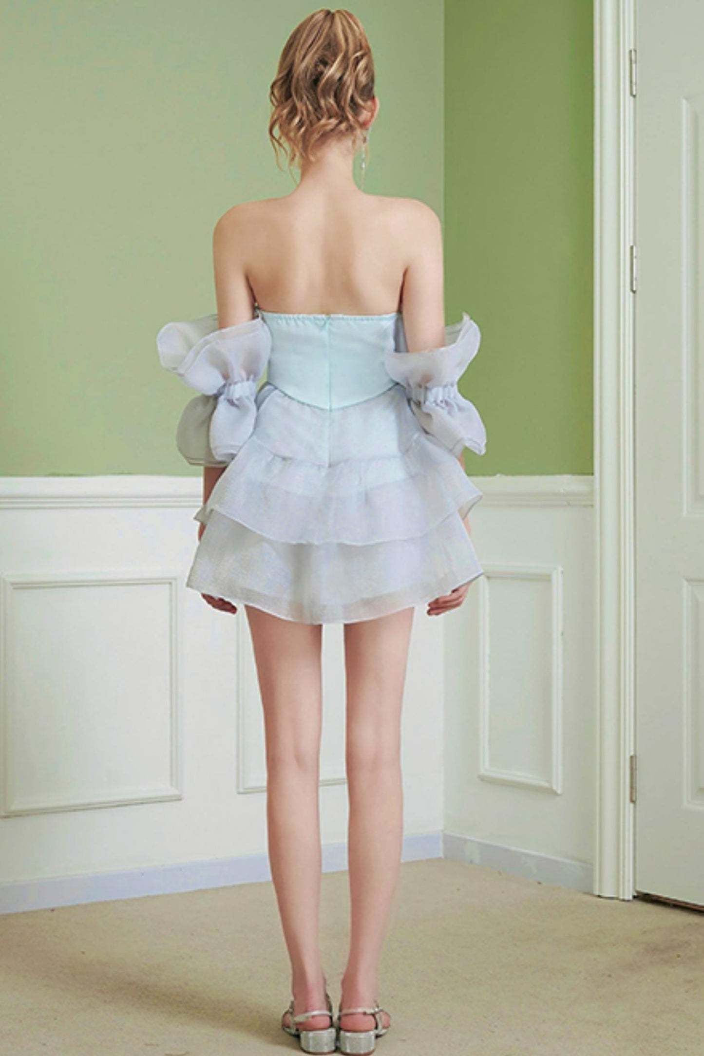 Blue Fairy Fishbone Tutu Dress