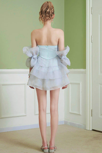 Blue Fairy Fishbone Tutu Dress