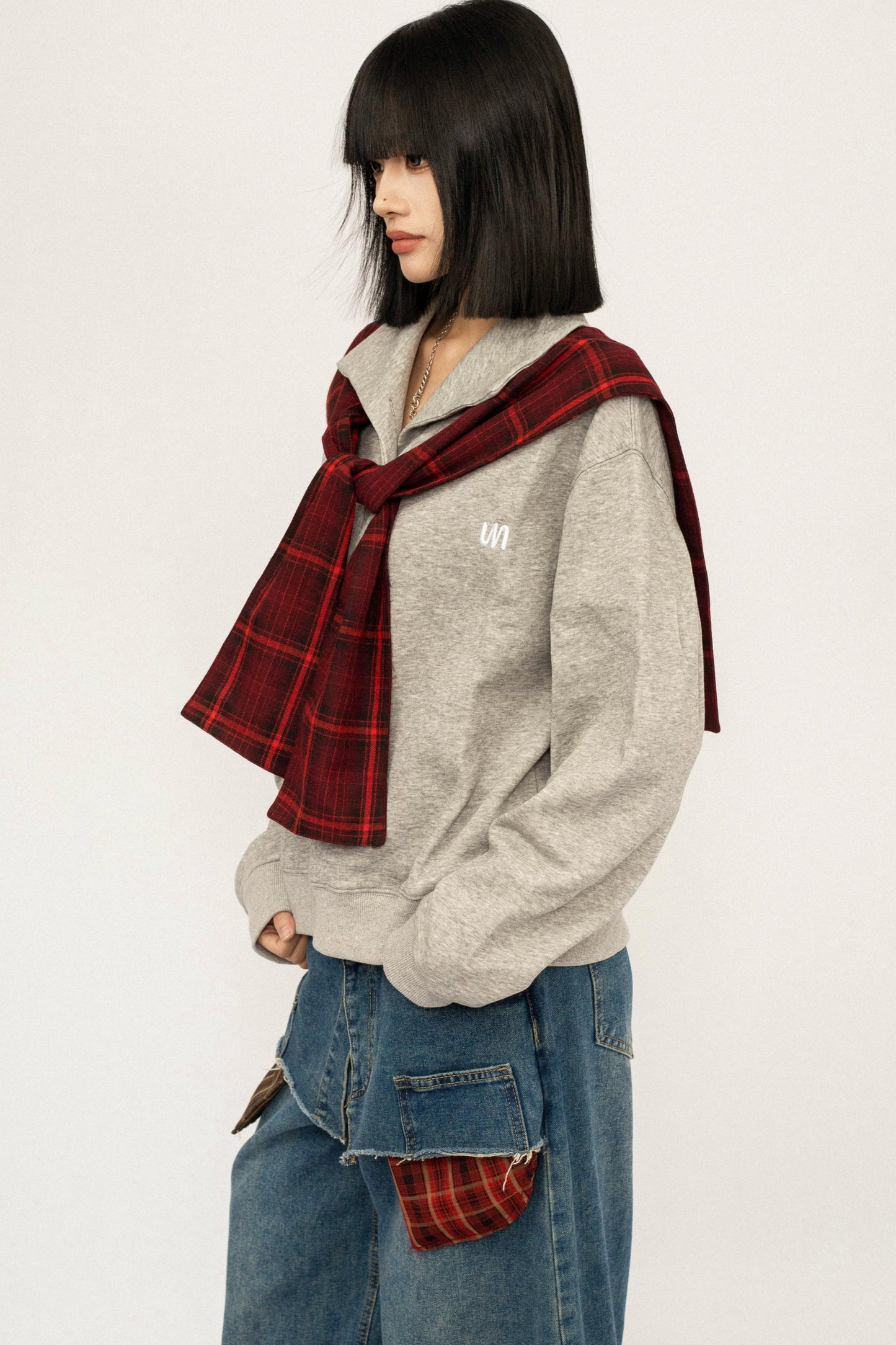 Retro Plaid Patchwork Top