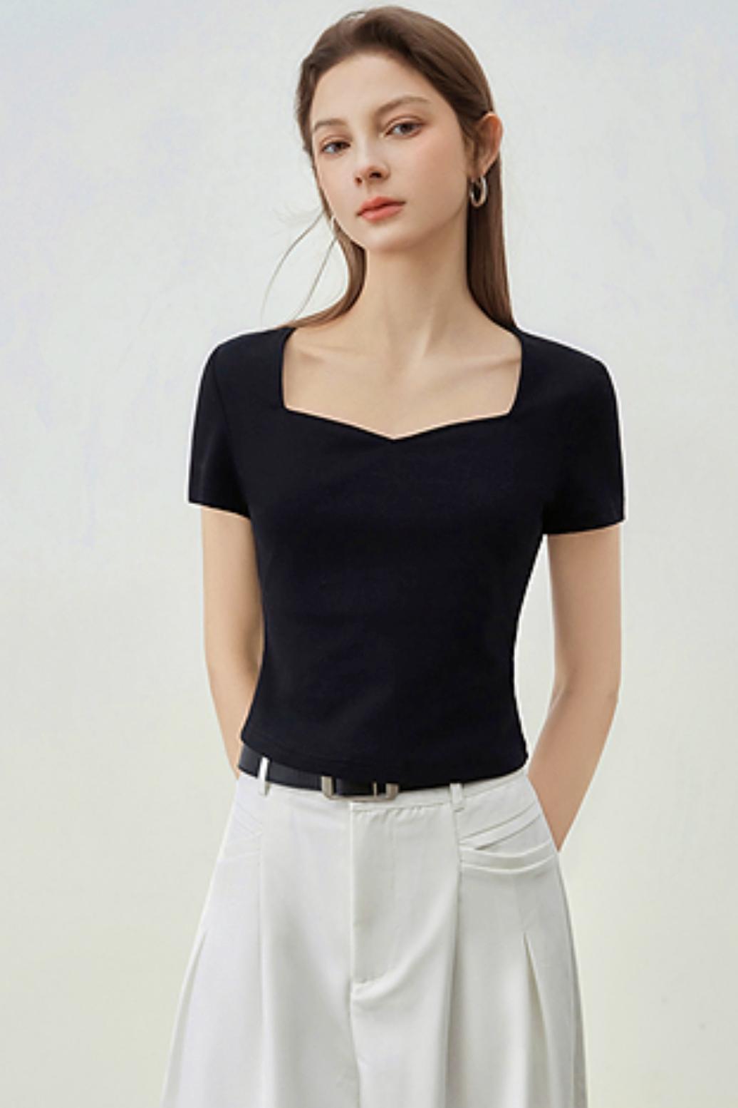 Retro Square Neck Tee