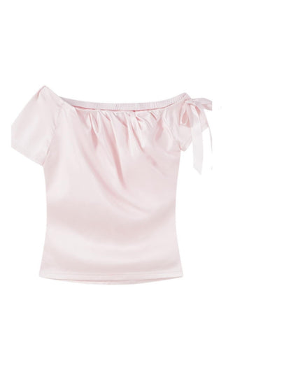 Summer Satin Chiffon Blouse