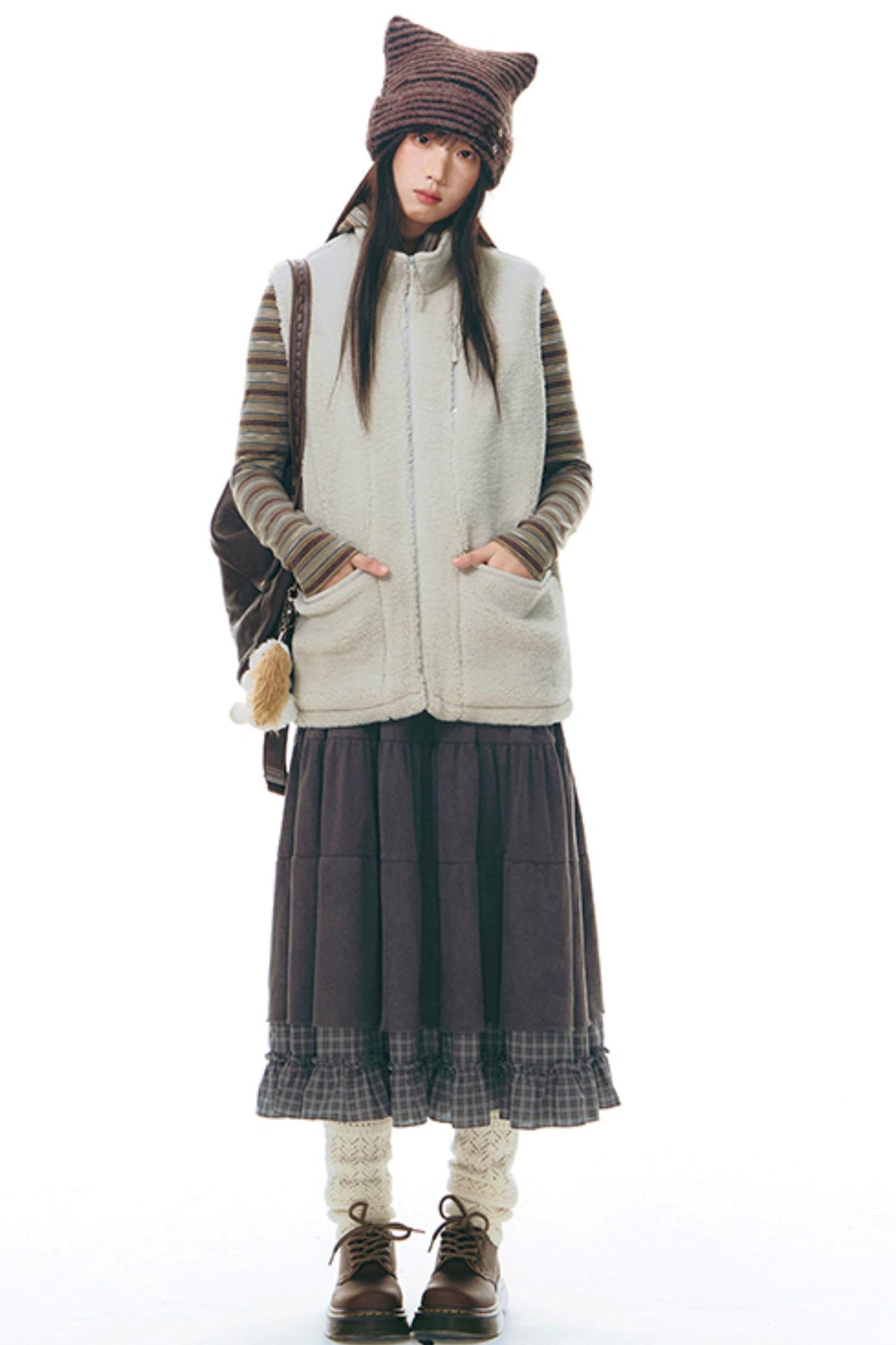 Winter Retro Stand-Up Collar Vest