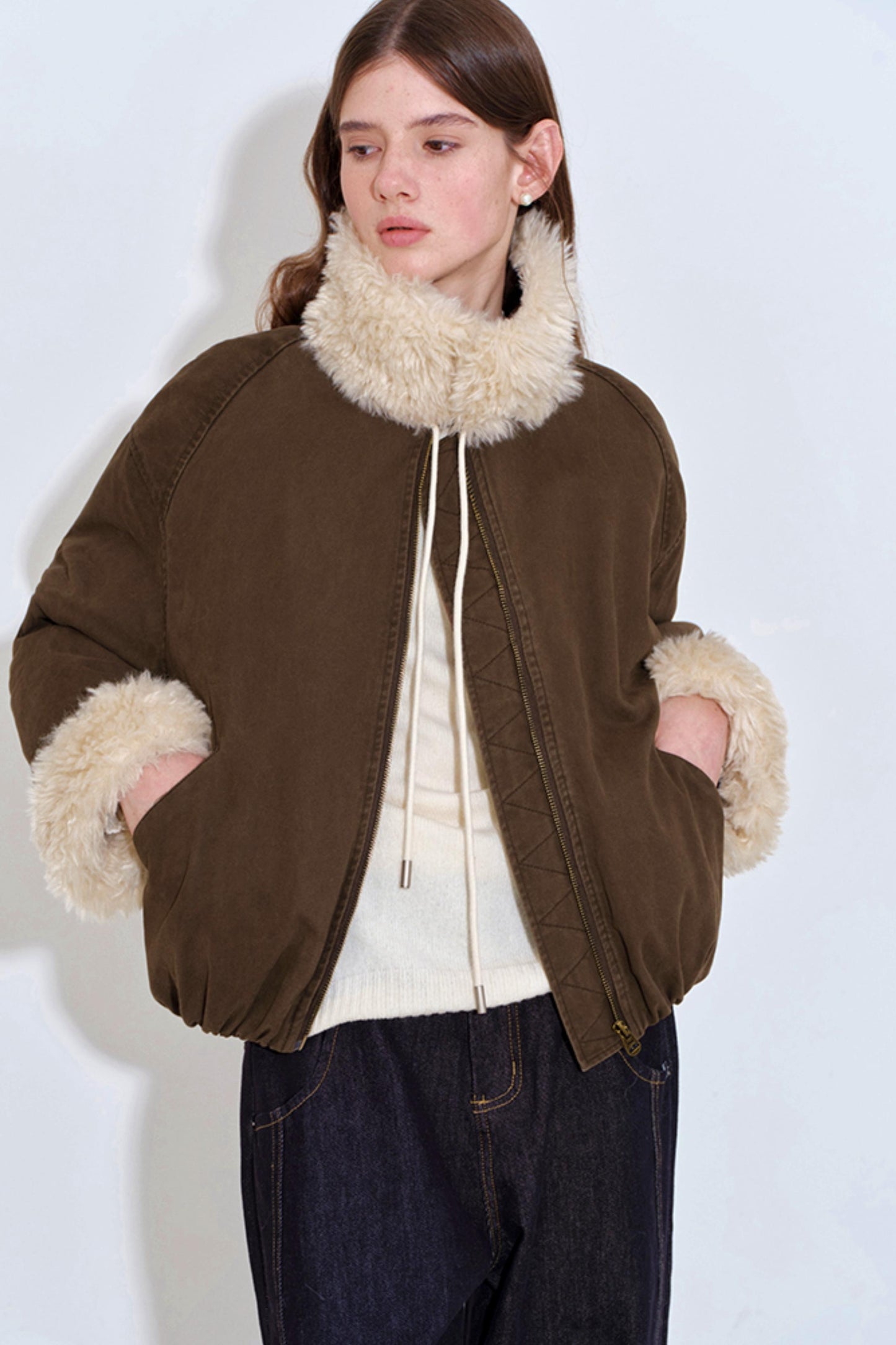 Color-Blocked Floral Cotton Jacket