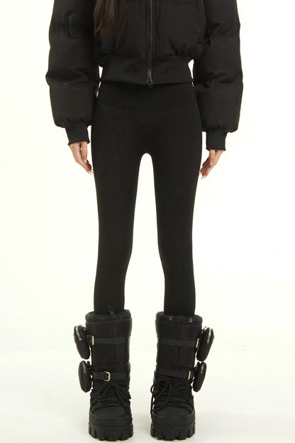 Black High-Waisted Autumn Pants