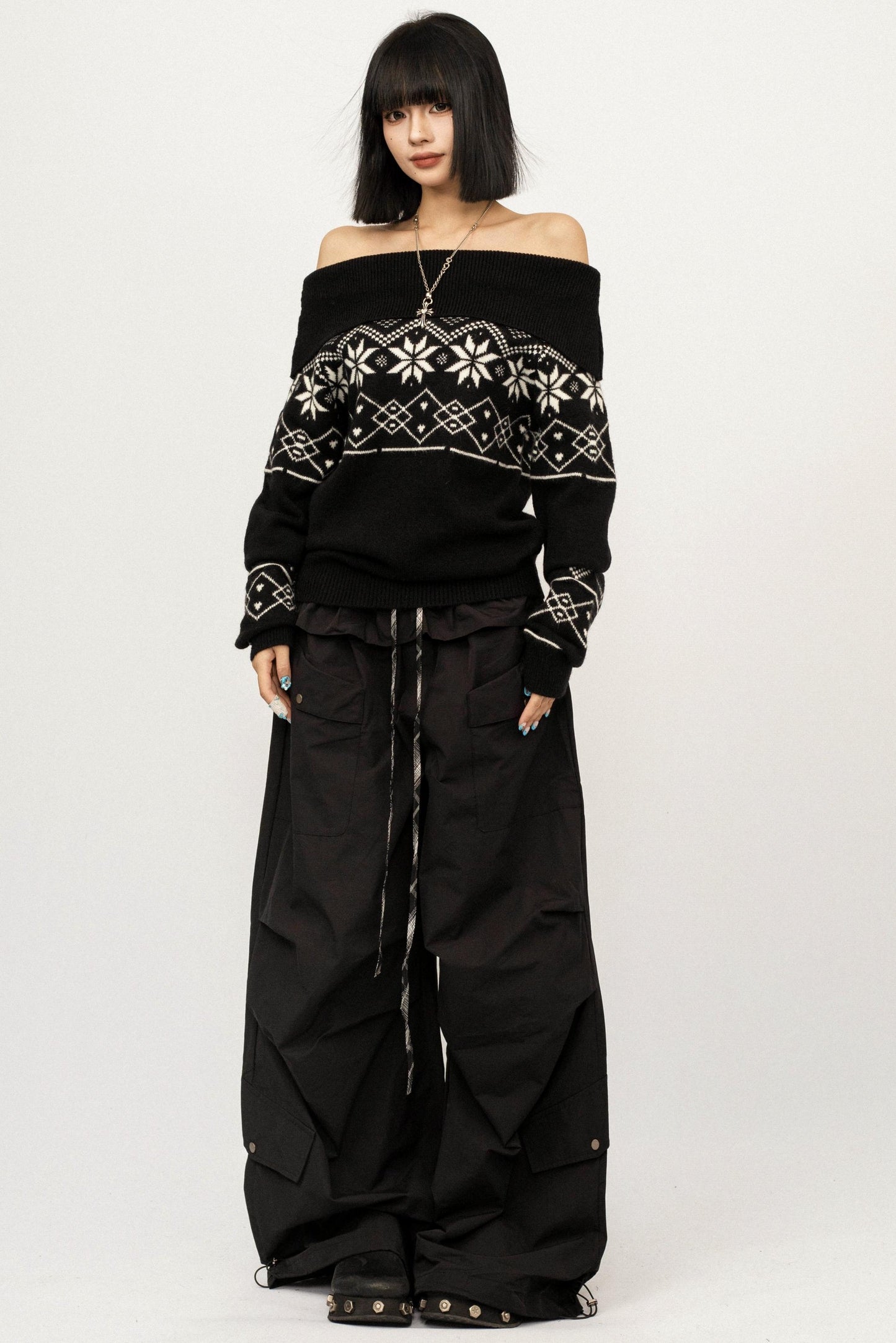 Retro Black Lace Pants