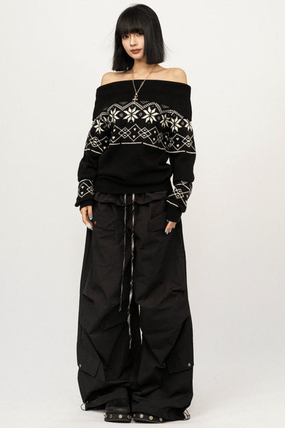 Retro Black Lace Pants