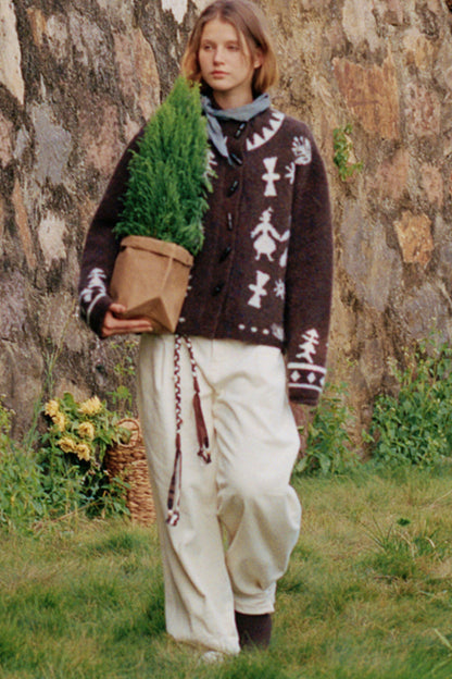 Romantic Mohair Cardigan Sweater