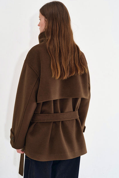 Retro Double-Breasted Wool Coat