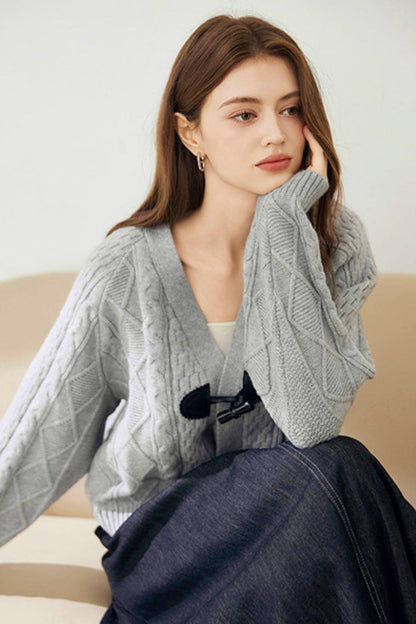 Cow Horn Buckle Cardigan