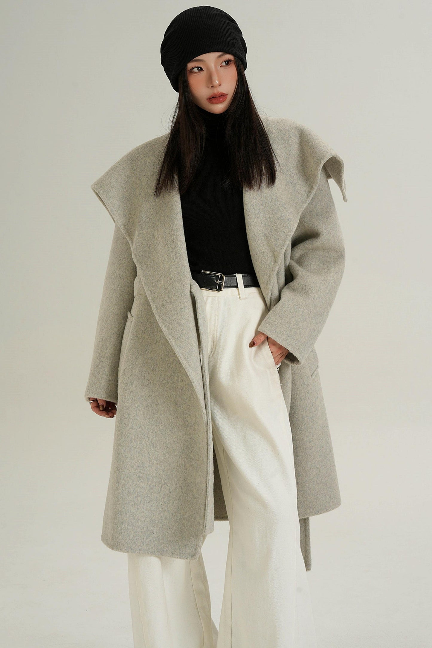 Large Lapel Wool Coat