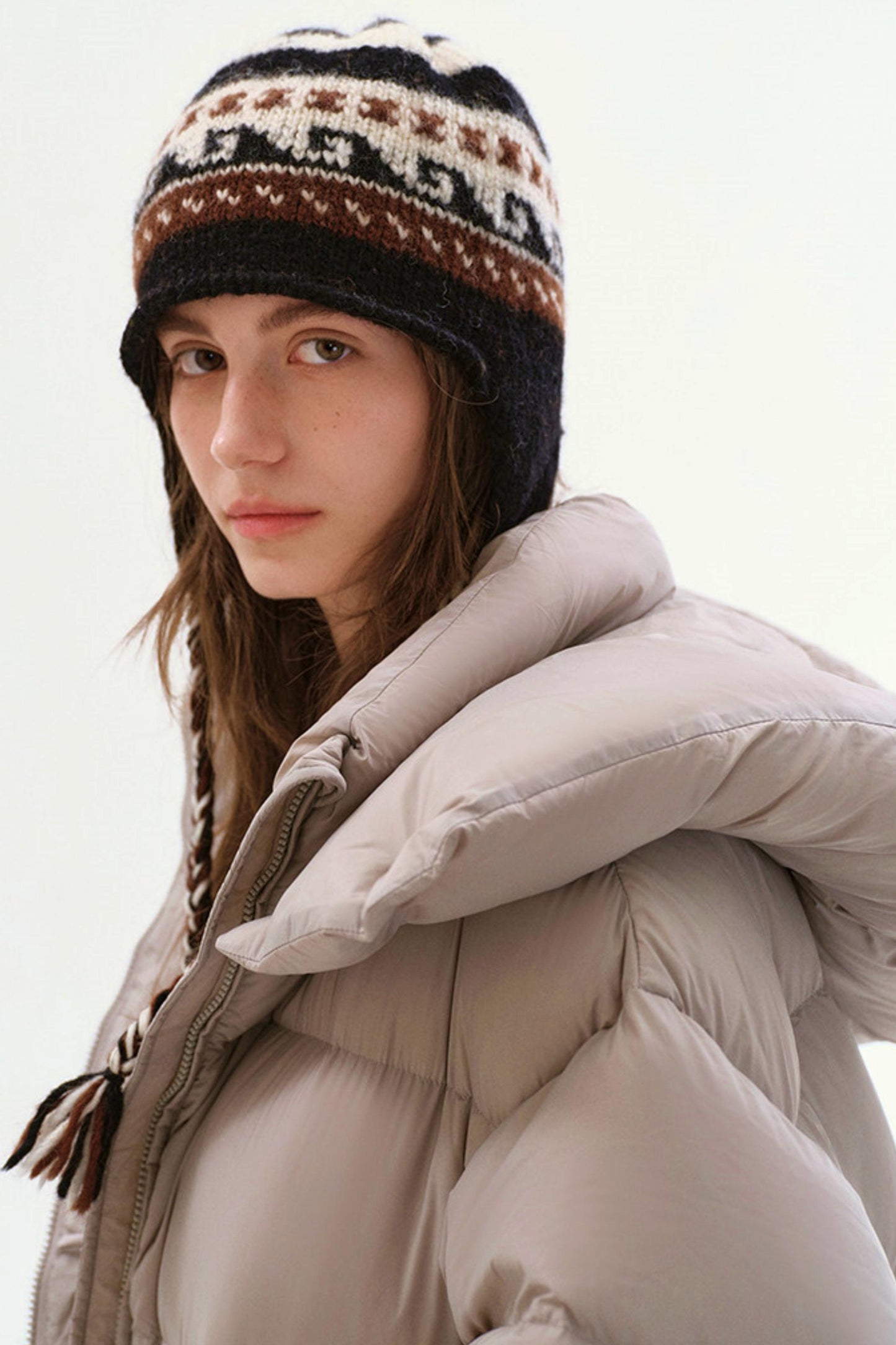 Fair Isle Wool Earflap Beanie