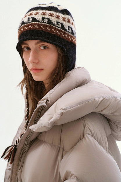 Fair Isle Wool Earflap Beanie