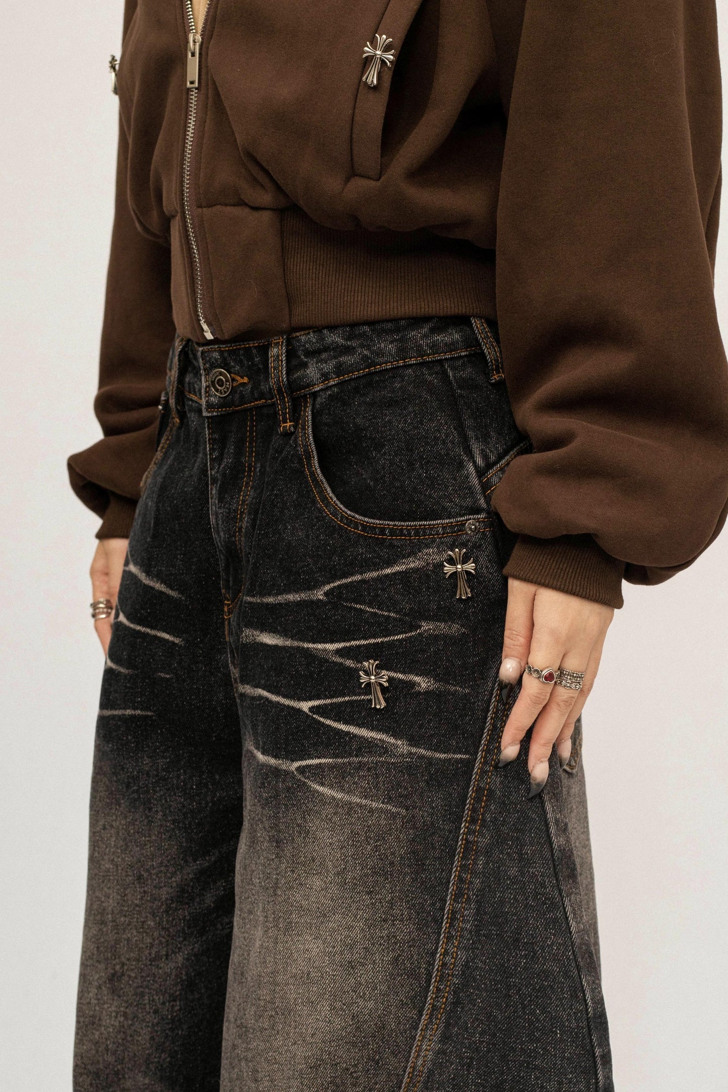 Retro Washed Velvet Jeans
