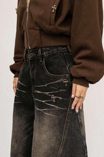 Retro Washed Velvet Jeans