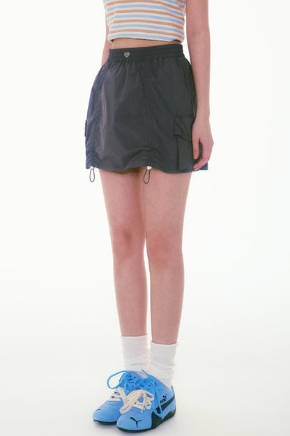 Pockets Halter Neck Work Skirt