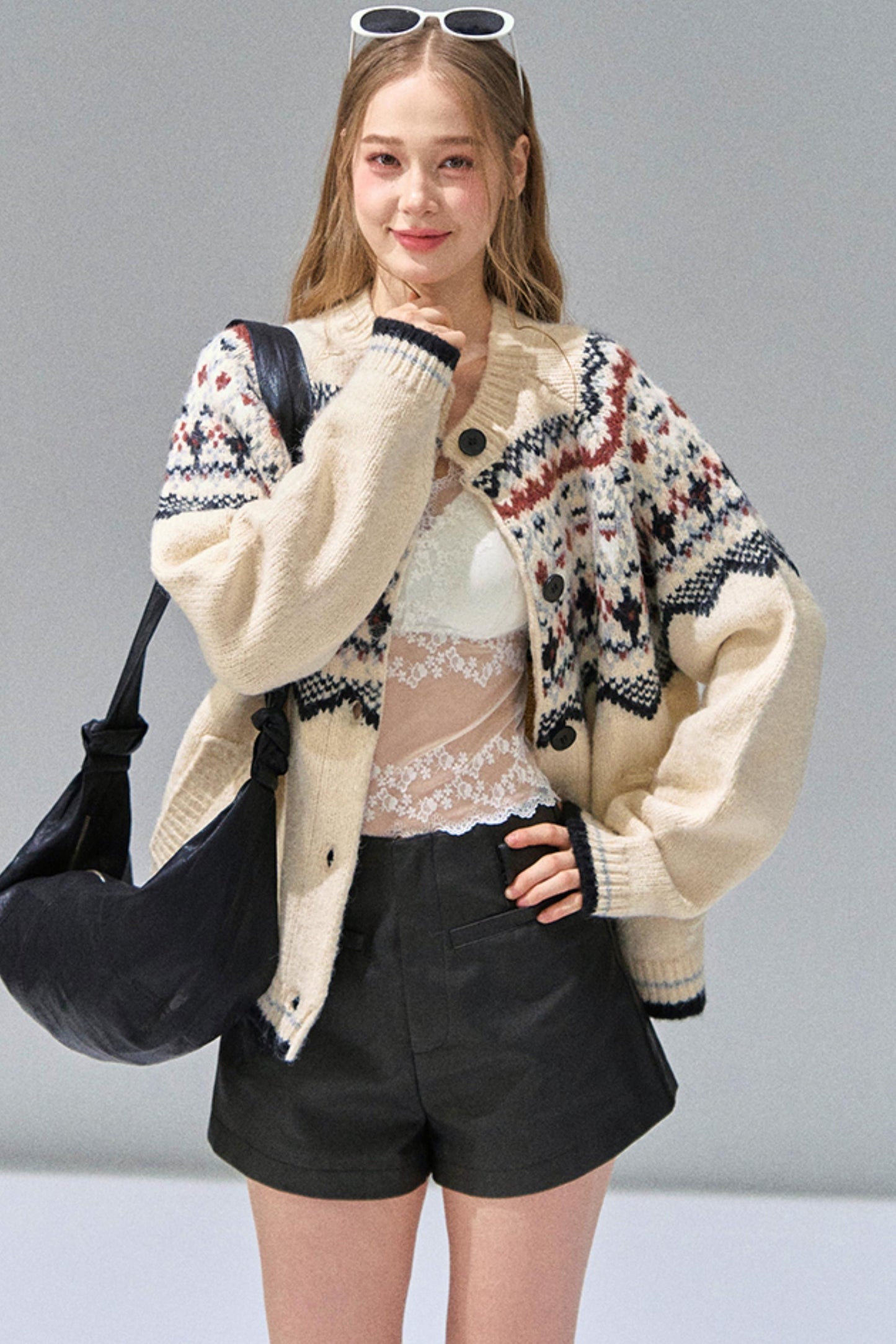 Luxury Fair Isle Sweater Jacket