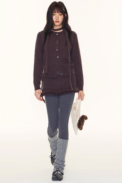 Autumn Lace-Up Short Skirt