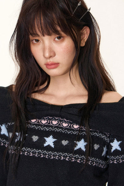 Fair Island One-Shoulder Knit Sweater