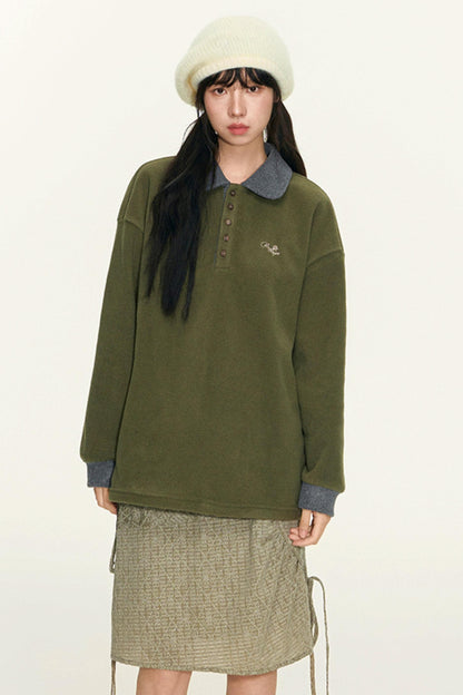 Vintage Fleece Pullover Top