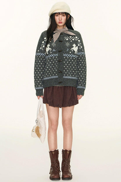 Original Plaid Embroidered Lace-Up Long Sleeve Shirt