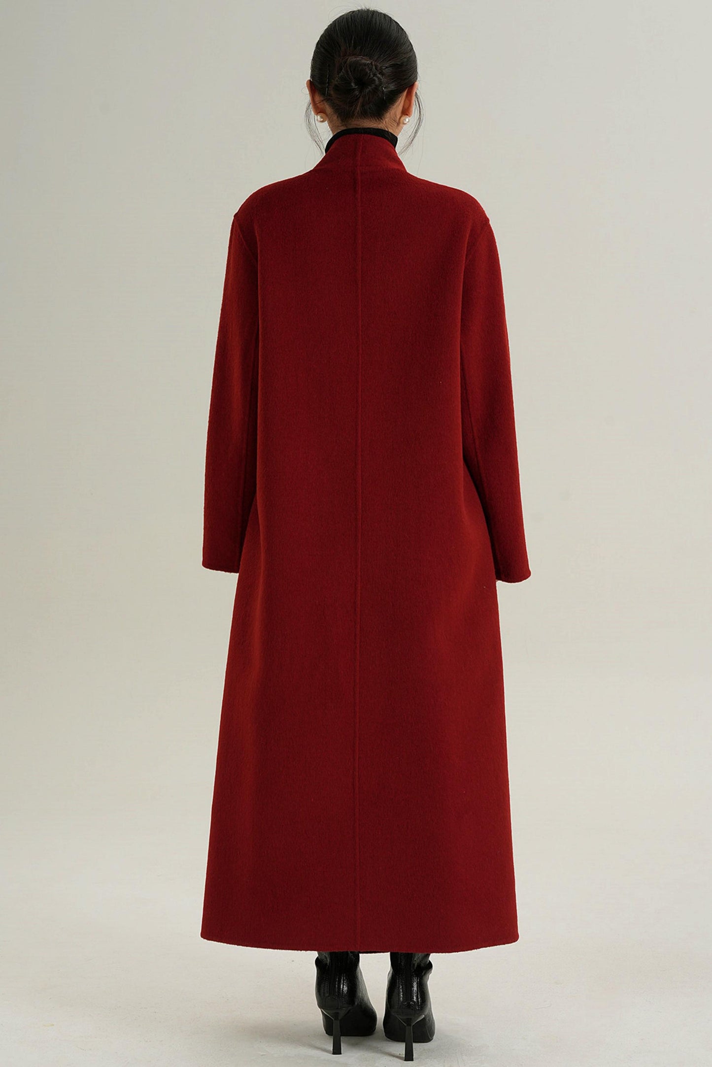 Sophisticated Red Wool Coat