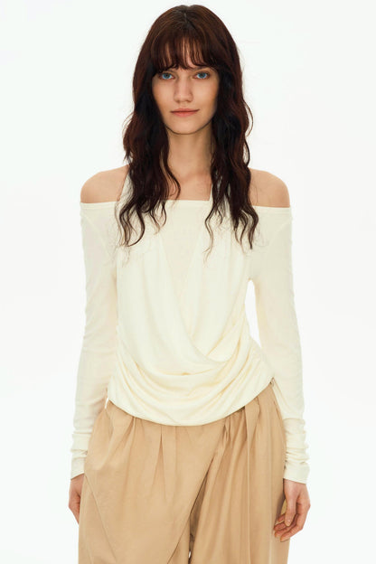 Off-Shoulder Versatile Halter Top