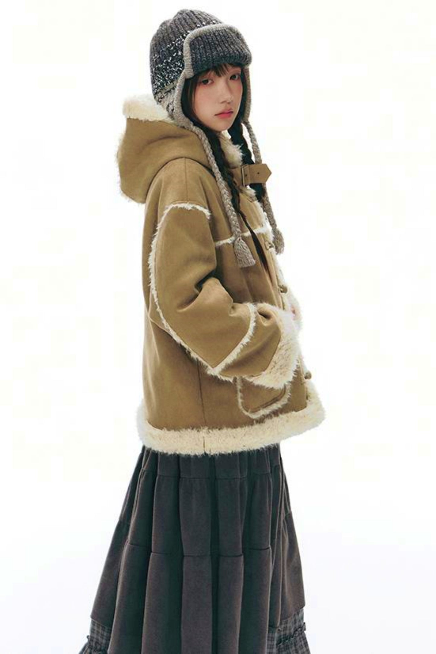 Integrated Hooded Short Coat